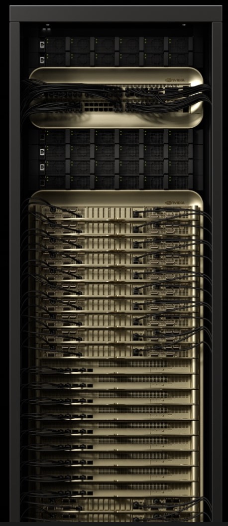 NVIDIA NVL72 rack-scale infrastructure, illustrative configuration